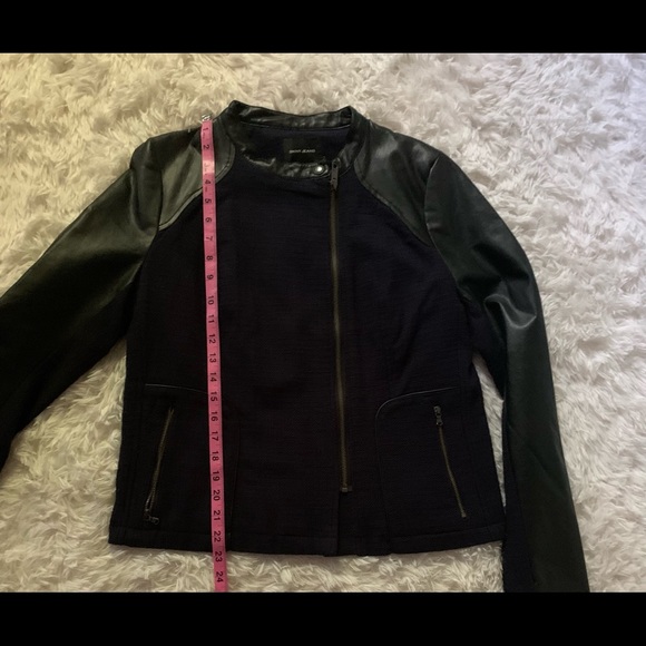 NWOT Blue Moto Jacket Large - Picture 11 of 12